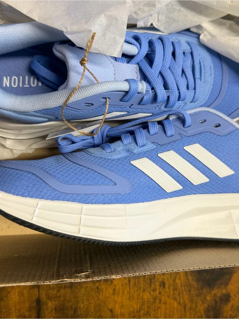 Adidas Light Blue Women's Running Sneakers with White Stripes